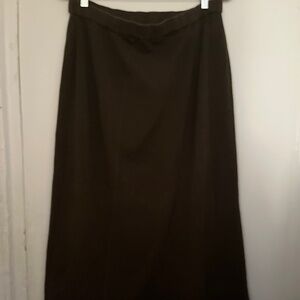 Peruvian Connection XL olive brown-green heavy pima cotton knit maxi skirt